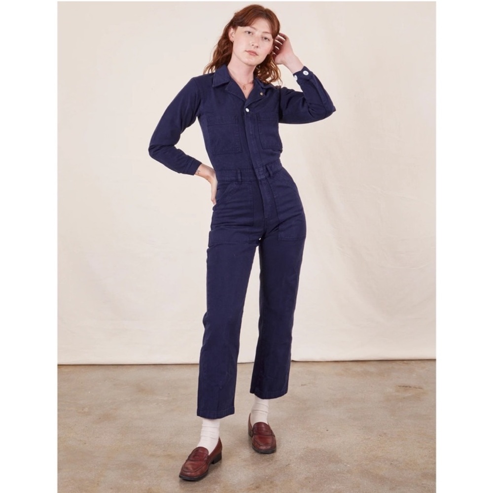 Big Bud Press Navy Long Sleeve Jumpsuit Medium